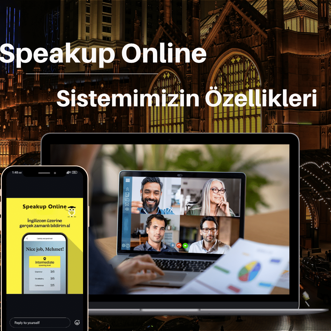 Online İngilizce kursu ile interaktif öğrenme paneli